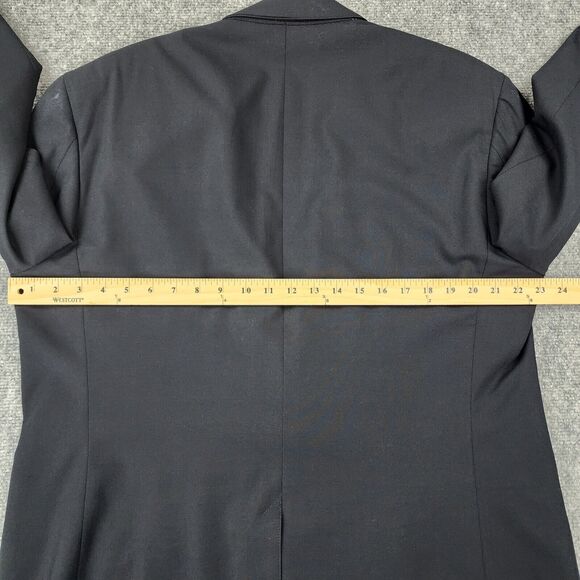 Vintage Brooks Brothers Blazer Mens 44R Black Woolmark Super 100s Union Made USA - Picture 7 of 16